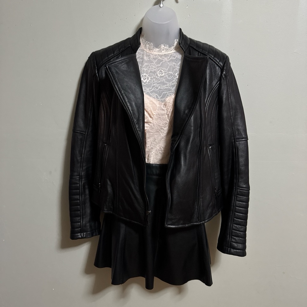 Wilson’s Black genuine Leather Jacket